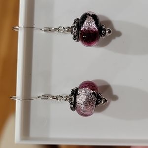 Dichroic glass earrings